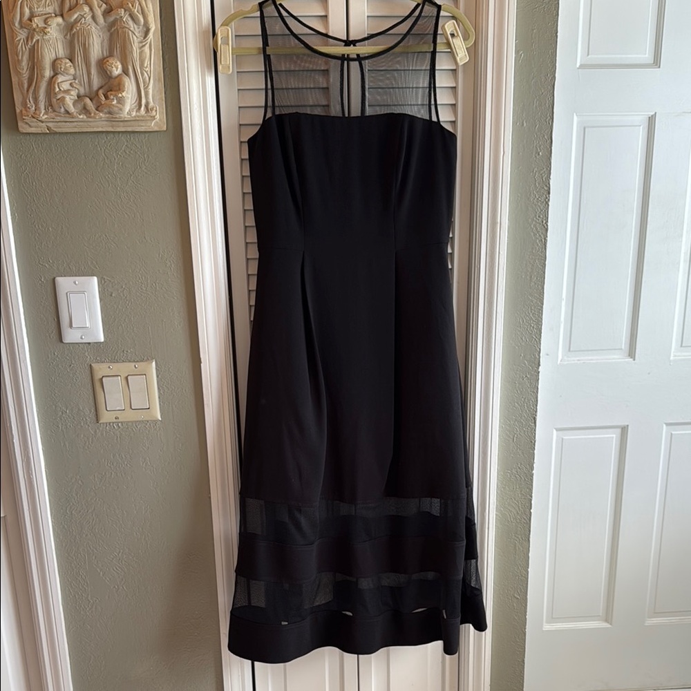 Aidan Elegant Black Sleeveless Midi Dress 6